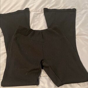 Kids Black Ribbed Bottoms